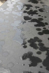 Raindrops on step
