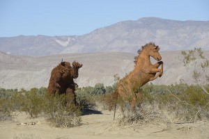 Horse escaping creature