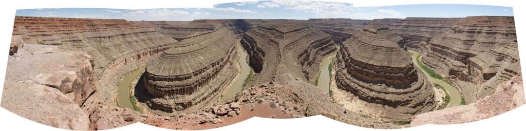 Composite panorama of the Goosenecks of the San Juan River